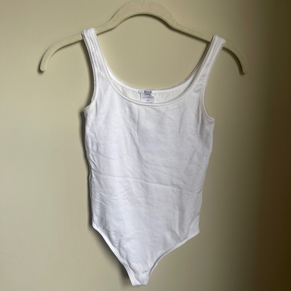 Wolford White Scoop deck Bodysuit Size Small